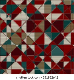 Vector geometric background. Colored mosaic. Consists of polygonal elements. The elements have different shapes. In color.