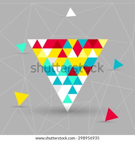 vector geometric background with colored polygons and lines