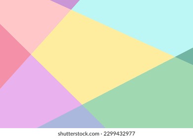 Vector geometric background with copy space. Simple design in overlap style.