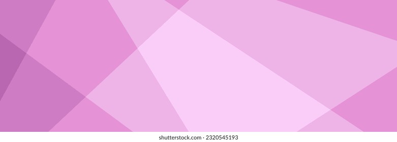 Vector geometric background with copy space. Simple design in overlap style. Long horizontal banner.