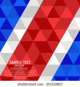Vector geometric background in Costa Rica flag concept