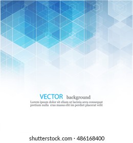 Vector geometric background Design template brochure fora hexagon