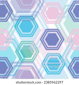  Vector geometric background with fade linear hexagons. Modern stylish texture Patchwork style. Acrylic blanket.