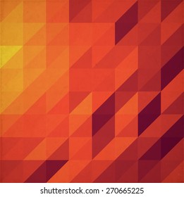 Vector geometric background of flat triangle and realistic paper texture