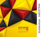Vector geometric background in German flag concept. Can be used in cover design, book design, website background, CD cover, advertising.