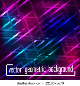 vector geometric background with gradient, colorful banner design with place for text