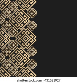 Estilo gris de fondo geométrico vectorial. Borde vectorial del meandro para el diseño.