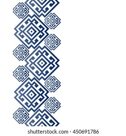 Vector geometric background greek style. Meander seamless border for design. Greece frame.