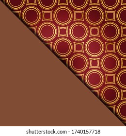 Vector geometric background for greeting invitation card, design element. Place for text. 