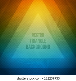 Vector Geometric Background. Hipster theme. Retro triangle template