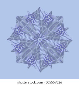 Vector  geometric background illustration. Abstract pattern. Christmas postcard with snowflakes. 