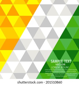 Vector geometric background in Ivory Coast flag concept