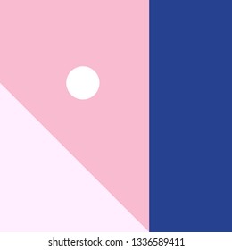 Vector Geometric Background in Material Design style. Universal Simple Minimalistic Colorful Pattern based on Grid and keyline shapes. Artwork for Business Web Presentation Cover Fabric. Indigo Pink