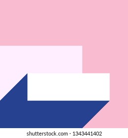Vector Geometric Background in Material Design style. Universal Simple Minimalistic Colorful Pattern based on Grid and keyline shapes. Artwork for Business Web Presentation Cover Fabric. Indigo Pink