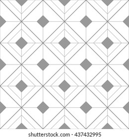 Vector Geometric Background with Modern Stylish Texture. Seamless Pattern with Rhombus and Lines.