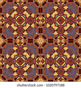 Vector geometric background, mosaic pattern in gray, red and brown colors, graphic design. Geometric abstract background, geometric seamless pattern, shapes, tiles, stylized art.