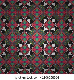 Vector geometric background, mosaic pattern in green, gray and blue colors, graphic design. Geometric abstract background, geometric seamless pattern, shapes, tiles, stylized art.