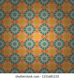 Vector geometric background, mosaic pattern in brown, blue and gray colors, graphic design. Geometric abstract background, geometric seamless pattern, shapes, tiles, stylized art.