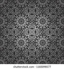 Vector geometric background, mosaic pattern in black, white and gray colors, graphic design. Geometric abstract background, geometric seamless pattern, shapes, tiles, stylized art.