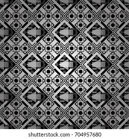 Vector geometric background, mosaic pattern in gray colors, graphic design. Geometric abstract background, geometric seamless pattern, shapes, tiles, stylized art.