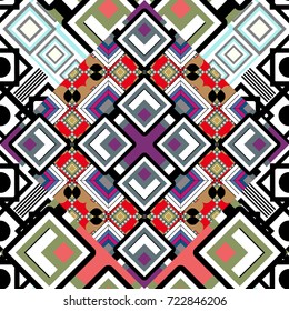 Vector geometric background, mosaic pattern in neutral, white and black colors, graphic design. Geometric abstract background, geometric seamless pattern, shapes, tiles, stylized art.