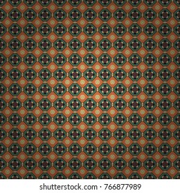 Vector geometric background, mosaic pattern in brown, orange and black colors, graphic design. Geometric abstract background, geometric seamless pattern, shapes, tiles, stylized art.
