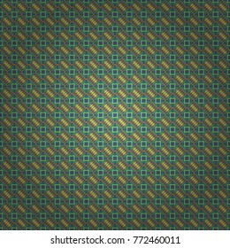 Vector geometric background, mosaic pattern in gray, yellow and blue colors, graphic design. Geometric abstract background, geometric seamless pattern, shapes, tiles, stylized art.