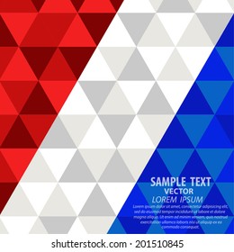 Vector geometric background in Netherlands flag concept