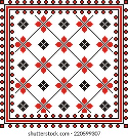 vector geometric background on the motives of Russian and Ukrainian folk art