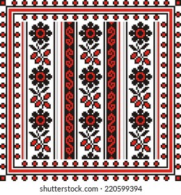vector geometric background on the motives of Russian and Ukrainian folk art