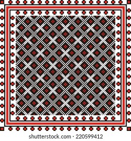 vector geometric background on the motives of Russian and Ukrainian folk art