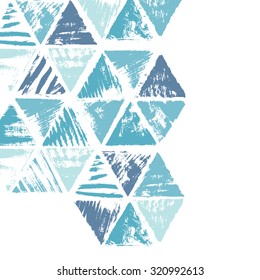 Vector geometric background with place for text. Abstract creative concept for flyer, invitation, greeting card, placards, diary, notebook, poster design. Grunge hexagon/triangle background.