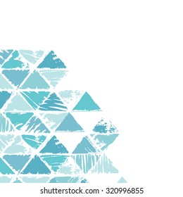 Vector geometric background with place for text. Abstract creative concept for flyer, invitation, greeting card, placards, diary, notebook, poster design. Grunge triangle background.
