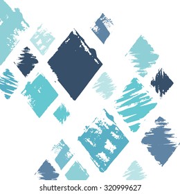 Vector geometric background with place for text. Abstract creative concept for flyer, invitation, greeting card, placards, diary, notebook, poster design. Grunge rhombus background.