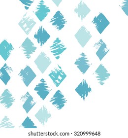 Vector geometric background with place for text. Abstract creative concept for flyer, invitation, greeting card, placards, diary, notebook, poster design. Grunge rhombus background.