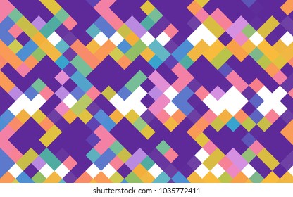 vector geometric background of rhombuses and squares in rainbow colors. bright geometry texture for creative surface, background, backdrops, curtains and wallpapers