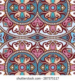 Vector geometric background seamless pattern. Tribal ethnic ornament.