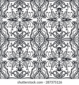 Vector geometric background seamless pattern. Tribal ethnic ornament.