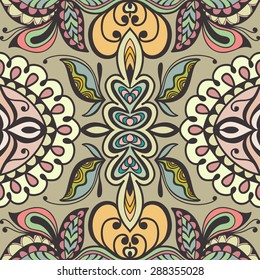 Vector geometric background seamless pattern. Tribal ethnic ornament.