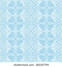 Vector geometric background seamless pattern. Tribal ethnic ornament. Arabic indian motif, lace fabric texture.