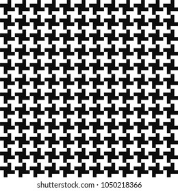 Vector geometric background - seamless textile pattern. Black and white texutre.