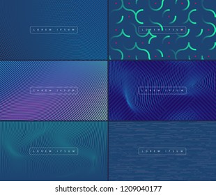 Vector geometric background set. Web banner, flyer, cover design