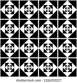 Vector geometric background of squares. Abstract seamless universal black pattern for design.