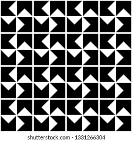 Vector geometric background of squares. Abstract seamless universal black pattern for design.