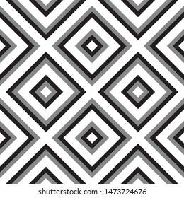 Vector geometric background of squares. Abstract seamless universal black and gray pattern for design.