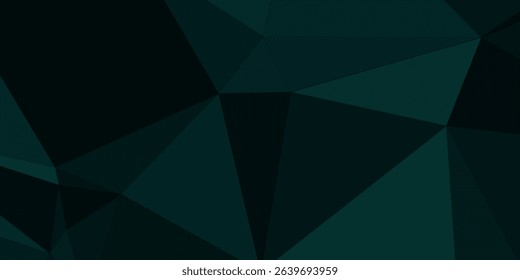 Vector. Geometric background with triangle shapes. Dark green design for web, banners and headers.