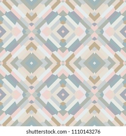 Vector geometric background of triangles and squares. Abstract seamless universal colorful pattern for design.