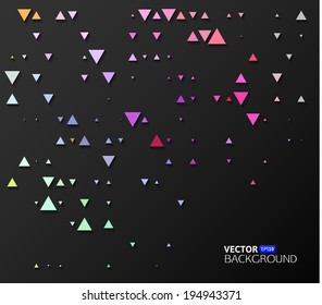 Vector geometric background. Triangles theme. 
