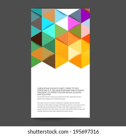 Vector geometric background. Triangles theme. Brochure template