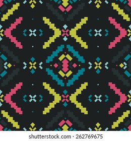 Vector Geometric background, Tribal seamless pattern, ethnic collection, aztec stile